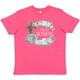 thumbnail image 3 of Inktastic Easter He Has Risen with Cross and Flowers Youth T-Shirt, 3 of 5