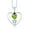 Green||Sky Blue||Black, variant on 925 Sterling Silver Green Peridot Sky Blue Aquamarine and White Lab Grown Diamond Pendant Necklace for Women (0.76 Cttw, Gemstone August Birthstone, Heart 5MM and 4MM, with 18 inch Silver Chain)