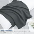 thumbnail image 4 of PiccoCasa Brushed Body Microfiber Zippered Pillowcase Dark Gray 20"x48", 4 of 7