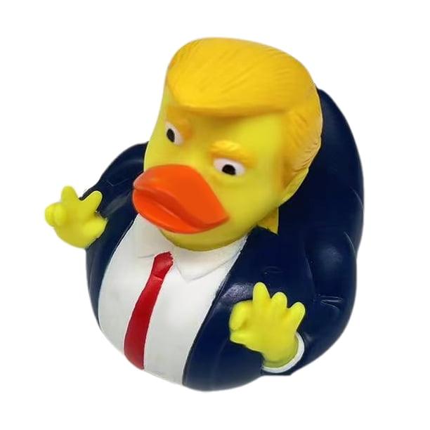 Pato Juguete para Baño Con Chirrido Bebé Goma Trump Regalo