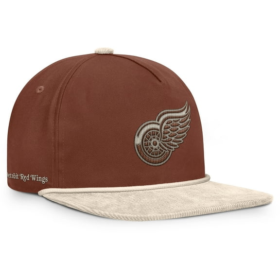 Men's Fanatics Brown/Cream Detroit Red Wings Reminisce Vintage Adjustable-Hat