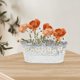 thumbnail image 5 of Jarrón de Flor Retro con diseño de margaritas delicadas, contenedor de flores para casa, cubo de hierro, 2 uds., 5 of 6