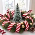 thumbnail image 6 of Christmas Red and White Stripe Polyester Grosgrain Ribbon for Gift Wrapping, Holiday Bows and Crafts, 6 of 6