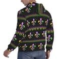 thumbnail image 4 of Bingfone Mardi Gras Fleur De Lis Men'S Drawstring Hoodie Long Sleeve Pocket Sweatshirts-3x-Large, 4 of 9