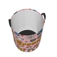 thumbnail image 3 of Bingfone Retro 70s Hippie Waterproof Foldable Laundry Hamper Bucket With Handles For Storage Bin,Clothes Hamper (Small), 3 of 8