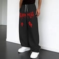 thumbnail image 2 of XINPING Plus Size Pants for Men Big and Tall Relaxed Fit Neutral Tone Casual Pants Quick-Dry Outdoor Hiking Pants for Men Athletic Joggers Sweatpants, 2 of 5
