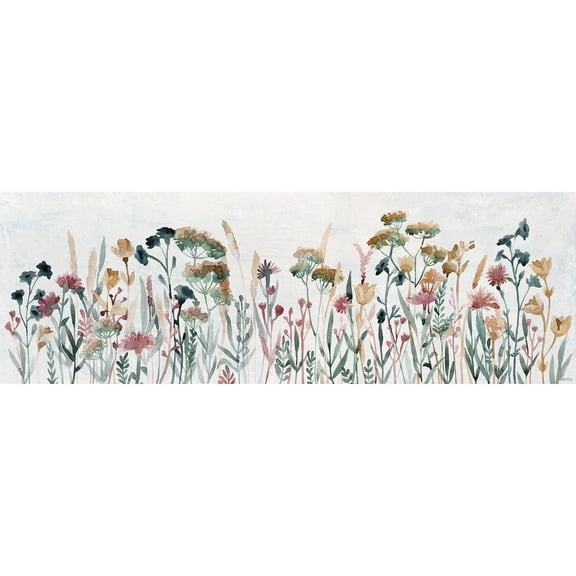 Parvez Taj Pretty Wildflowers Painting Print on Wrapped Canvas
