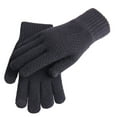 thumbnail image 2 of Men Thicken Winter Knitted Woolen Gloves Warm Full Finger Touch Screen Mittens, 2 of 8