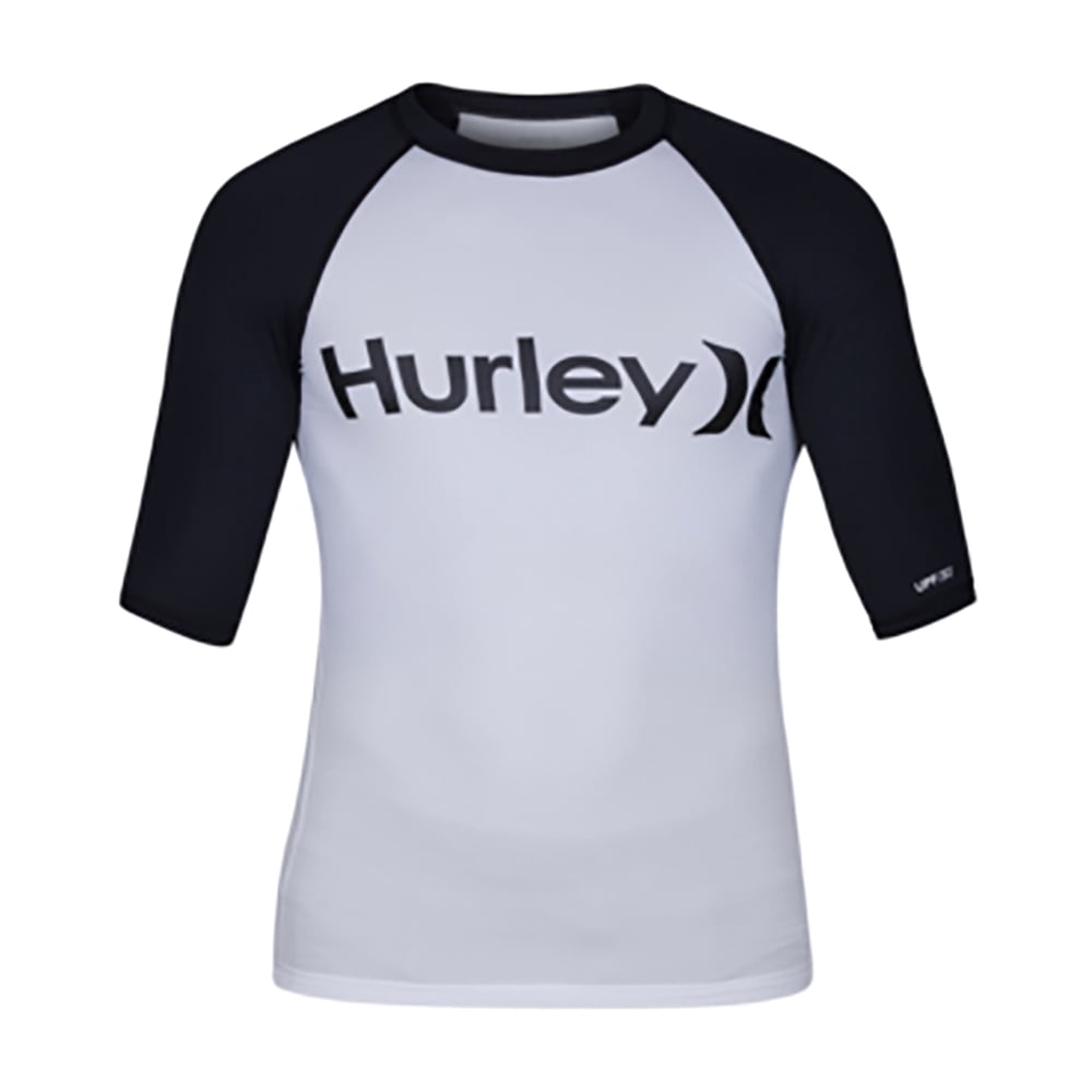 Hurley Hurley One and Only LogoPrint Rash Guard White Large Mens