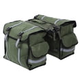 thumbnail image 2 of Alforjas de lona encerada para sillín para aventuras en bicicleta Bolsa trasera para bicicleta reflectante impermeable, 2 of 8