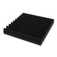 thumbnail image 4 of 12 Piezas De Espuma Acústica Negro Ranuras Triangulares Paneles De Esponja De Insonorización Gloria Panel de espuma acústica de estudio, 4 of 9