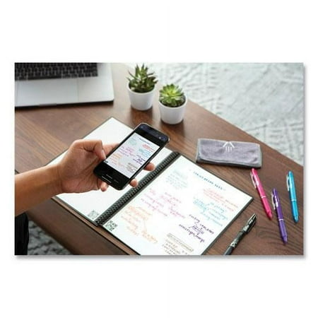 Rocketbook Core Smart Reusable and Sustainable Spiral Notebook - Red - Letter Size Eco-friendly Notebook (8.5" x 11") - 32 Dot-Grid Pages - Includes 1 Pen and Microfiber Cloth