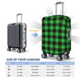 thumbnail image 6 of Kdxio Buffalo Plaid Green Black Pattern Luggage Cover for Travel,Elastic and Durable,Fits 18-32 Inch,Anti-Scratch Suitcase Protector, 6 of 9
