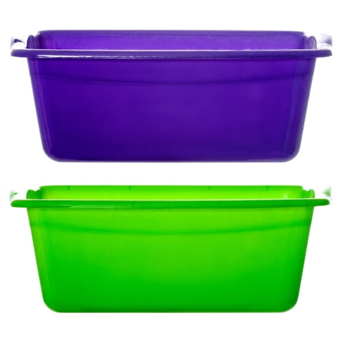 New 326498 Plastic Dish Pan Rect 12Qt 14X12 Asst Clr (24Pack