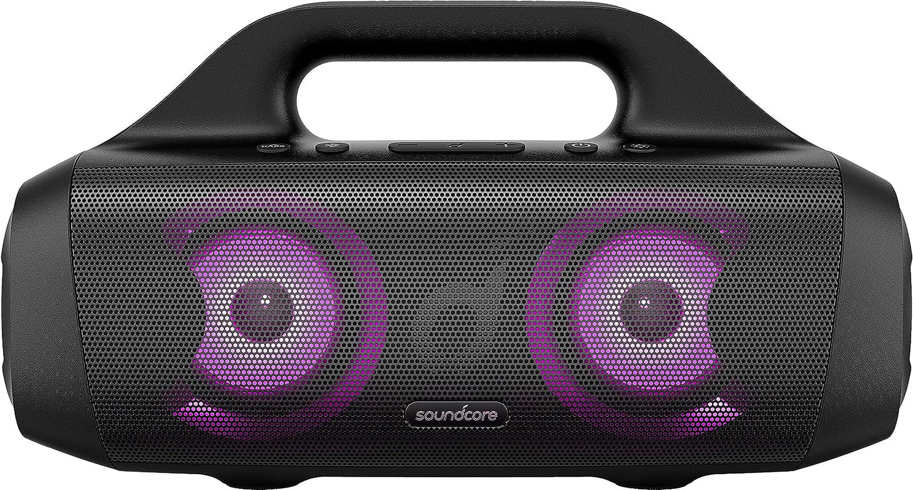 Anker Soundcore Flare 2 Bluetooth Speaker, Black, Waterproof