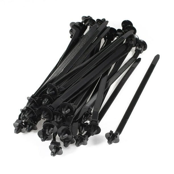 167mm x 6,5mm Noir Parapluie Aile Dôme Pousser Monter Câble Cravate 40 Pcs