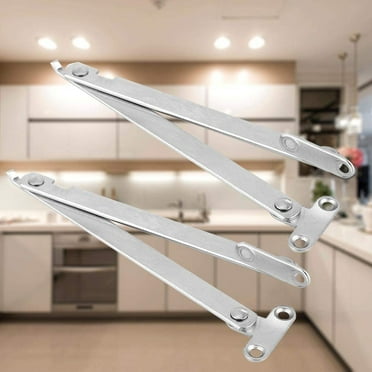 2pcs Stainless Steel Folding 180 Degree Lid Support Hinges for Furniture Cabinet