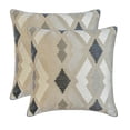 thumbnail image 4 of Fundas de cojín decorativas HomeCentric beige de 45 x 45 cm (18 x 18 pulgadas), de algodón bordado, para sofá, estilo abstracto moderno - Paternella, 4 of 5