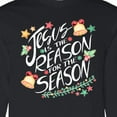 thumbnail image 4 of Inktastic Jesus is the Reason for the Season Christmas Bells and Stars Long Sleeve T-Shirt, 4 of 5