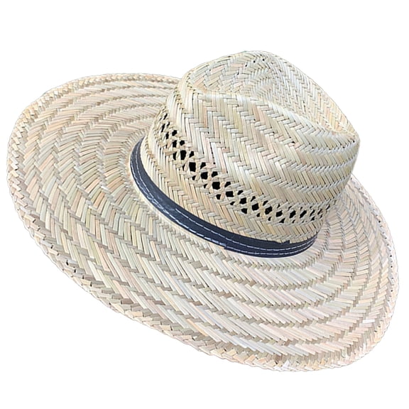 KONTONTY Wide Brim Khaki Straw Hat Lightweight for Outdoor Activities