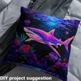 thumbnail image 2 of Castle Fairy Watercolor Shark Fabric by the Yard 3 Yards, Ocean Animal Room Decor Fabric by the Yard, Sea Wildlife Fabric for Sewing, Coastal Coral Bedroom Decor, 2 of 6