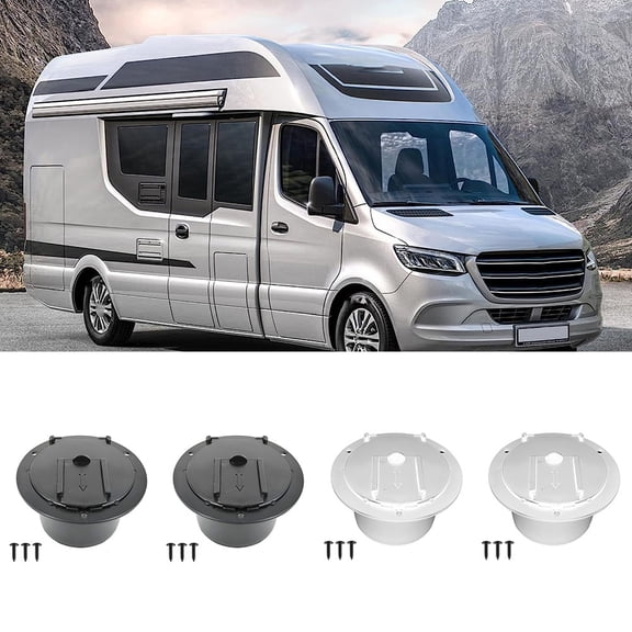 2Pcs Rv Power Cord Cover Rv Covered Power Cord Hatch Round Accessory Motorhome White Fangkenuo