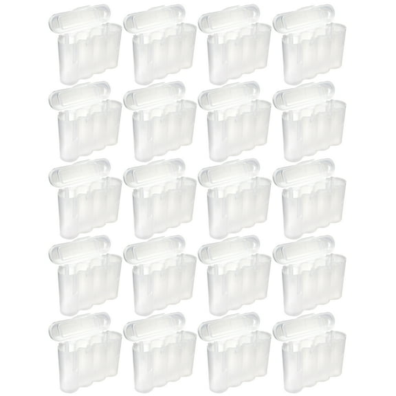Twenty (20) EBC Battery AA AAA Clear Plastic Battery Storage Case Holder Box USA Ship