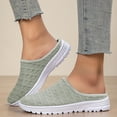 thumbnail image 4 of Rokment Women's Men's Mules Sneakers Wide Width Slip on Walking Shoes Breathable Comfortable Mesh Backless Closed Toe Sandals Summer Fall Light Green Size 8, 4 of 7