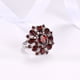 thumbnail image 4 of Anillo con incrustaciones de rubí Anillo de compromiso europeo y americano con incrustaciones de diamantes para mujer, 4 of 5