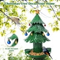 thumbnail image 4 of Meottam Christmas Tree Bird Feeders Metal Wild Bird Feeders Cute Funny Bird Feeder for Cardinal Hummingbird Outdoor Hanging Window Yard Garden Decorations Xmas Gifts (13.5x5.9 Inch), 4 of 8