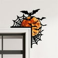 thumbnail image 6 of Custom Personalized Halloween Door Corner Sign, Spider Web, Moon & Bats Wall Decor, Spooky Fireplace Gift for Family (10 inches), 6 of 10
