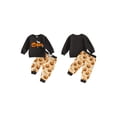 thumbnail image 2 of RUINIXCW Toddler Baby Boy Girl Halloween Outfit Infant Baby Boy Girl Fall Winter Clothes Pumpkin Bat Embroidery Long Sleeve Sweatshirt with Pants Set, 2 of 8