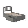 thumbnail image 4 of Lit Plateforme Simple en Bois Richmond avec Pied de Lit et Tiroirs de Rangement, Gris, 4 of 15