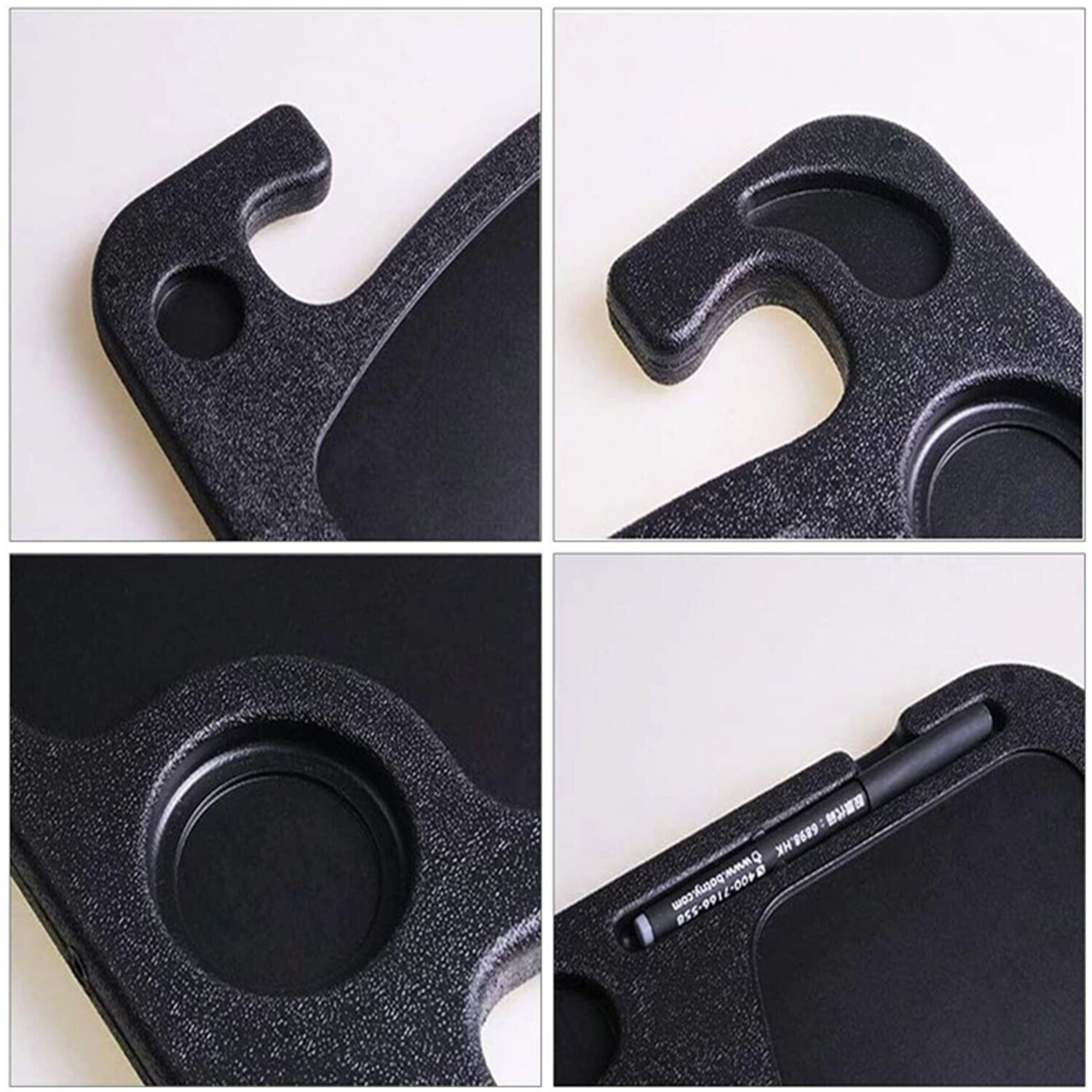 2 Pack Steering Wheel Tray, Car Desk, Two Sided Laptop Drink Food Work Table Holder for Constant Travelers, Fits Most Vehicles Steering Wheels