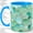 Blue, variant on Sea Glass Coffee Mug, Aqua Pebble Mosaic Art, Coastal Daily Sips for Tea