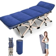 Levang Portable Folding Bed Cot Military Hiking Camping Sleeping Bed with Carry Bag & Mattress