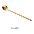 thumbnail image 2 of Xingzhi 8 Pieces Stirring Spoon Drink Stirrer Round Flatware Tableware Dessert Gold 17cm 1Set, 2 of 6