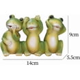 thumbnail image 2 of Cute Resin Frog Statue – Cartoon Decorative Figurine for Garden, Desk, Cabinet, Office – Desktop Ornament, 2 of 6