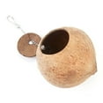 thumbnail image 1 of 1PC Natural Coconut Shell Bird Nest Pet Bird Feeder Toy with 6cm Hole, 1 of 6