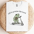 thumbnail image 3 of Christian Shirt – Off to Praise the Lord Frog T-Shirt, 3 of 6