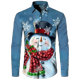 thumbnail image 1 of Camisa hawaiana con tema navideño de Papá Noel para hombre, Tops informales Vintage, ropa de manga larga con estampado de flores en 3d, vacaciones Y2k, 1 of 4