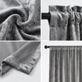 thumbnail image 3 of SNITIE Crushed Velvet Rod Pocket Curtains, 2 Panels Luxurious Thermal Insulated Soundproof Drapes, Soft Durable Light-Filtering Window Treatments for Living Room Bedroom, 3 of 7