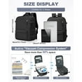 thumbnail image 4 of Large Storage Vacuum Compression Travel Backpack Seal Bags with Pump Carry on Vacuum Seal Backpack for Travel on Airplane Work Business Vacpack College Airback Laptop Backpack for Women Men Black, 4 of 9