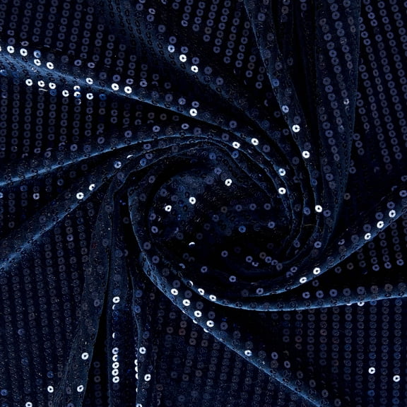Zelouf Alena Linear Sequin Velvet , Sewing, DIY, Crafts Fabric by the Yard, Navy/navy, 3 Yard