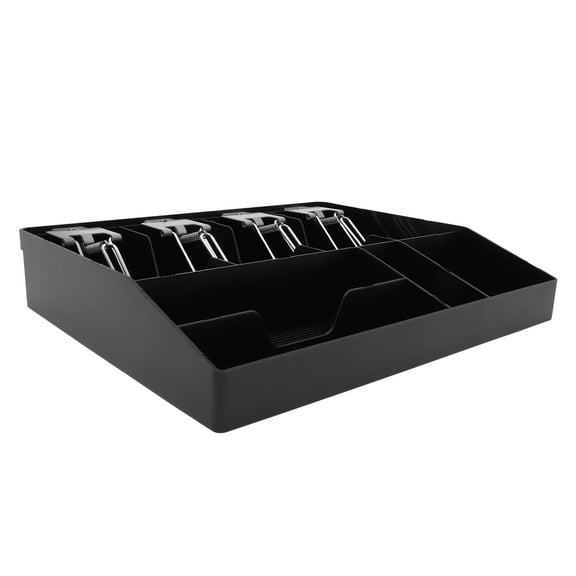 DEEPCRAFF 1Pack Rectangular Black Cash Drawer Tray For Business Owners Cash Organizer 11.8x10.8x2.4in