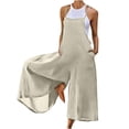 thumbnail image 2 of Pants for Women,Clearance Women's Plus Size Women's Temperament Commuting Suspender Loose Casual Jumpsuit Loose Causal Pants, 2 of 4