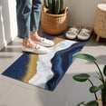 thumbnail image 4 of Blue and Gold Marble Glitter Waves Pattern Door Rugs,Washable Non Slip Door Mats Indoor,Decorative Door Mats,Entry Mat Indoor for Entrance,Bedroom,Kitchen,Bathroom,16"x24", 4 of 6