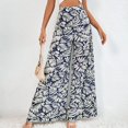 thumbnail image 4 of Fashionable Chiffon Floral Wide-leg Pants For Women, 4 of 6