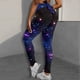 thumbnail image 5 of Gibobby Pantalones deportivos Impresión cintura alta Strethcy mujeres pantalones Yoga Leggings estiramiento Fitness Yoga pantalones(Azul marino， S), 5 of 5