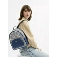 thumbnail image 2 of Coach Court Deep Blue Multi Floral Print Signature Canvas & Leather Backpack (CBM23), 2 of 7